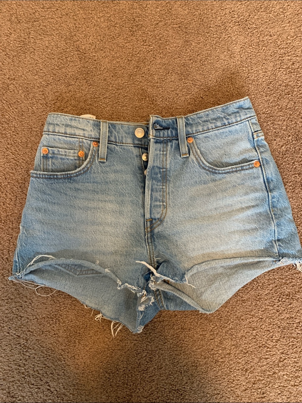 Classic Levi's 501 Distressed Denim Cutoff Shorts